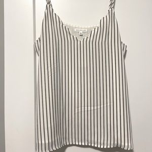 Black and white striped tank